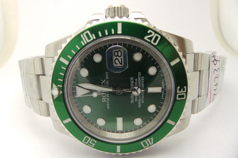 Rolex Green Submariner 116600LV Uhrenarmbanduhr