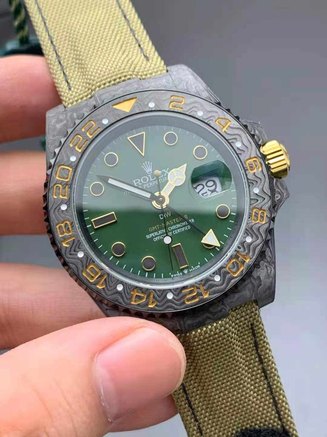 JH Factory Replica Rolex GMT-Master II DIW Carbon Watch with 3186 Movement â Hot Spot on Replica 