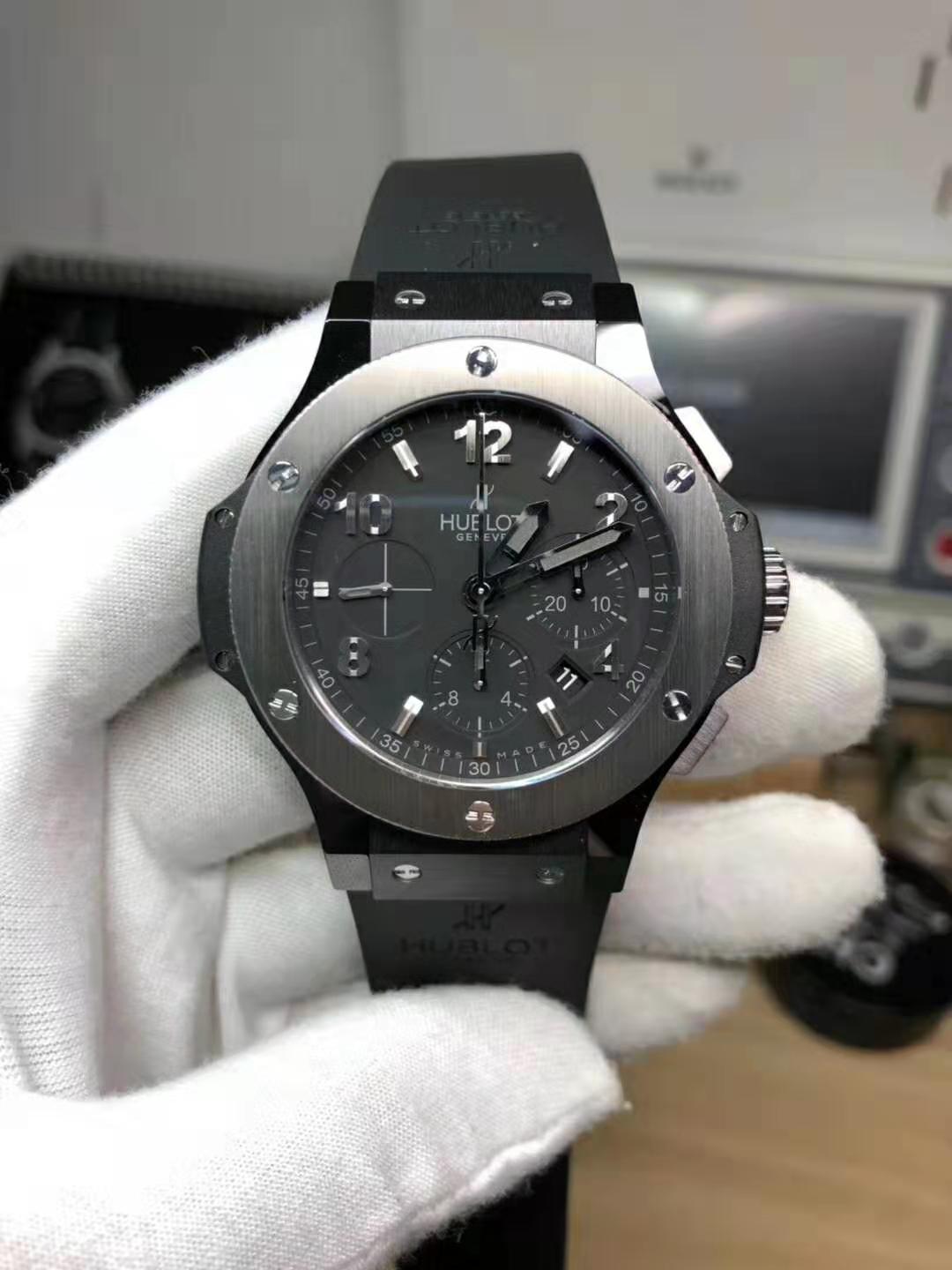 V6 Factory Replica Hublot Big Bang Ceramic Watch with Titanium Bezel ...