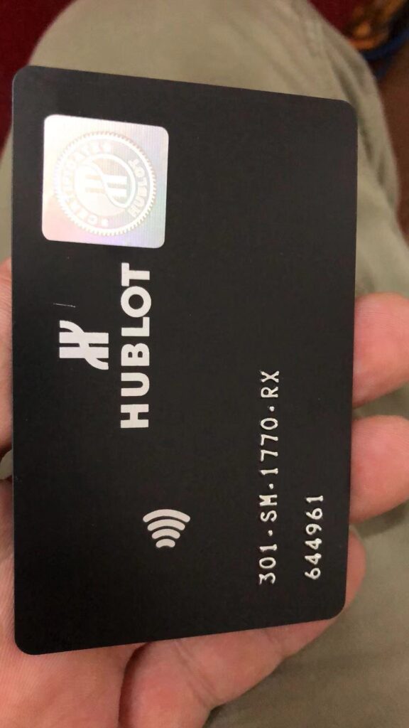 Hublot Card