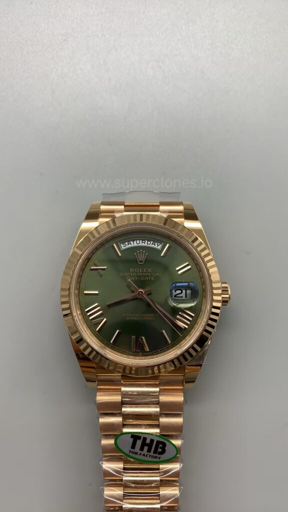 THB Replica Rolex Day-Date 40mm Green